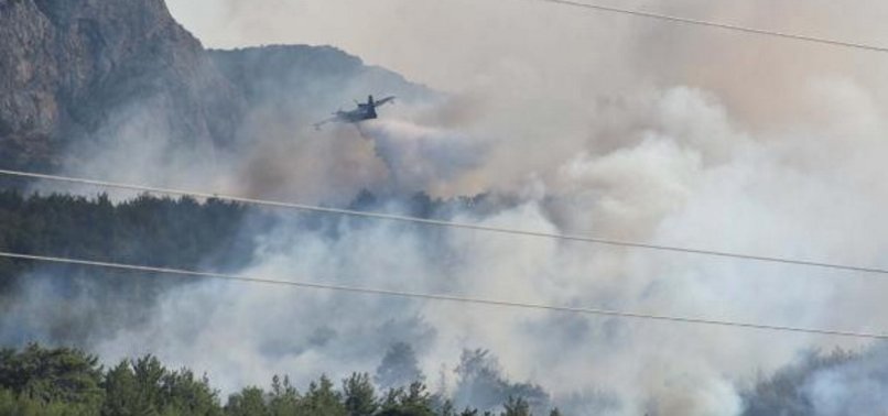HELICOPTER FIGHTING FOREST FIRE CRASHES IN WESTERN TÜRKIYE