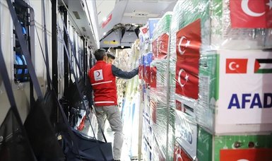 Turkish military aircraft carrying humanitarian medical supplies for Gaza arrives in Egypt