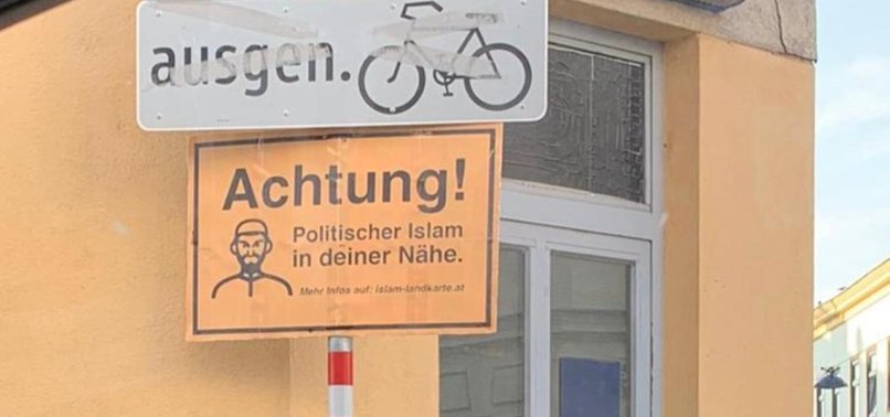 RACIST SIGNBOARDS ERECTED IN LOCATIONS CLOSE TO VIENNA MOSQUES