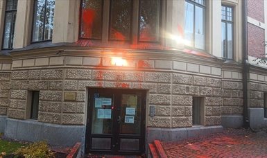 Masked assailants attack Turkish Embassy in Finland with paint, smoke grenade