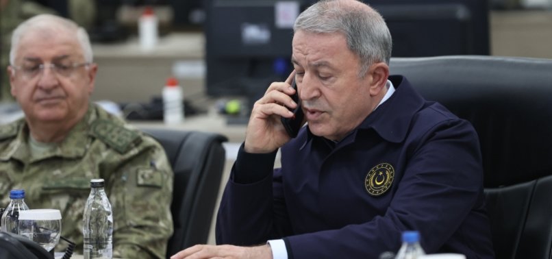 TURKISH, RUSSIAN DEFENSE MINISTERS DISCUSS UKRAINES HUMANITARIAN SITUATION, PROSPECT OF CEASE-FIRE