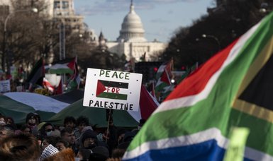 Protesters demand cease-fire at March for Gaza rally in Washington DC