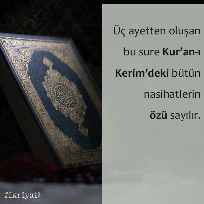 Asr suresinin konusu nedir?