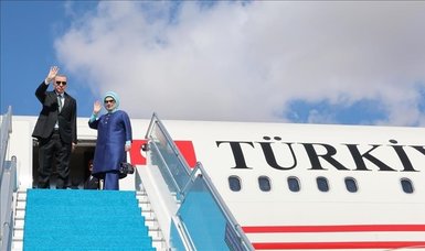 Turkish president arrives in Uzbekistan for Turkic summit