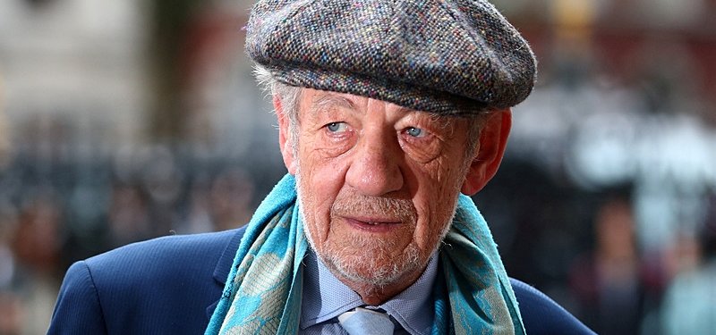British actor Ian McKellen recovering after falling off London stage