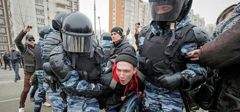 RUSSIA DETAINS DOZENS OF PROTESTERS AT NATIONALIST MARCH