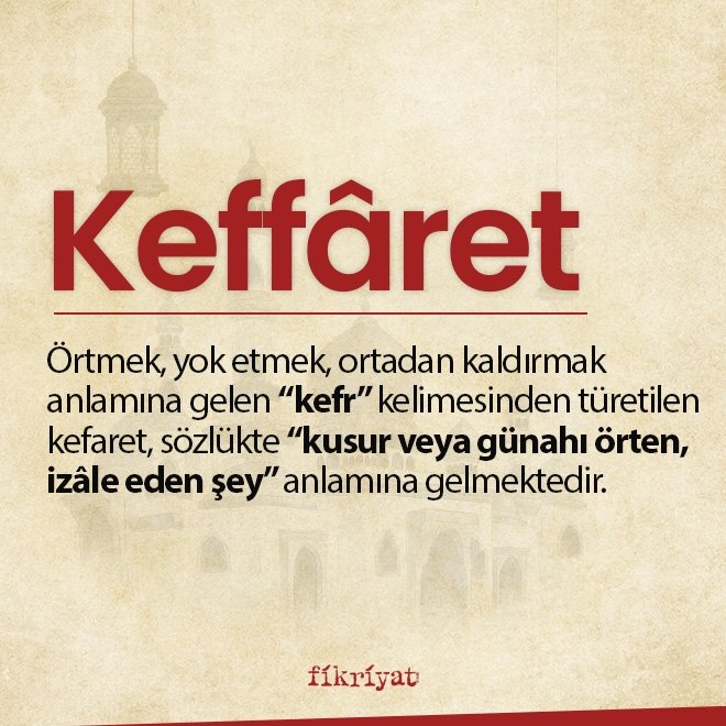 KEFFARET NE DEMEK?