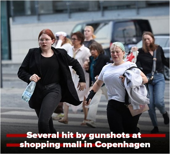 Several hit by gunshots at shopping mall in Copenhagen