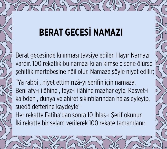 BERAT GECESİ NAMAZI VAR MIDIR?