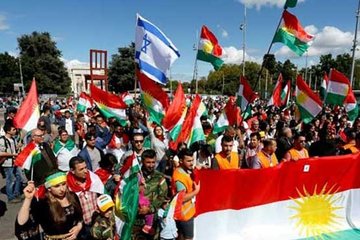 IKBY bağımsızlık referandum propagandası İsrail bayrağıyla yapılıyor
