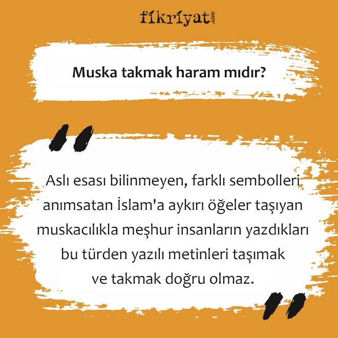Muska takmak haram mıdır?