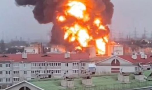 Missiles strike oil facilty in Russian-held eastern Ukrainian town