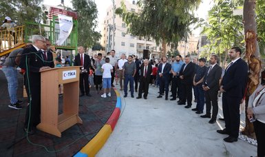 Turkish aid agency inaugurates park in Palestine to honor victims of 2016 defeated coup