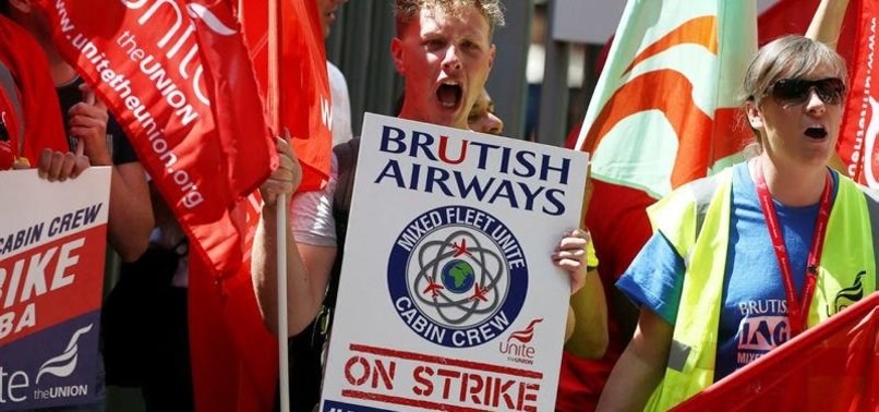 BRITISH AIRWAYS CREW EXTENDS WAGE STRIKE
