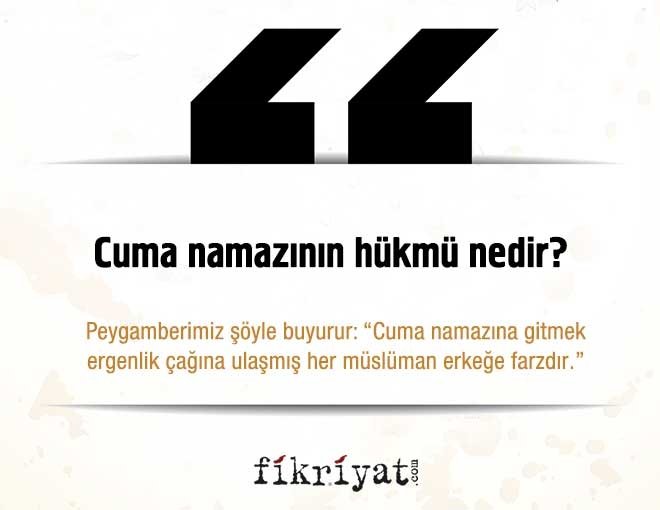 Cuma namazının hükmü nedir?