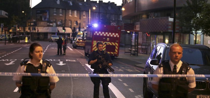 CAR HITS PEDESTRIANS OUTSIDE UK MOSQUE, 3 INJURED