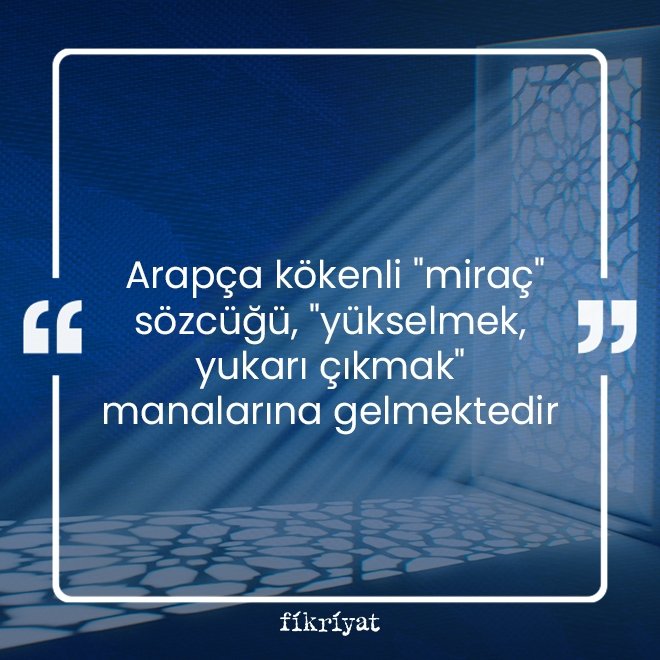 Miraç kandili ne zaman