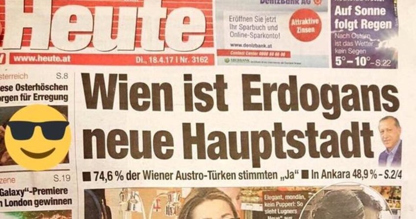 Heute Gazetesi: Viyana Erdoğan’ın yeni başkenti!