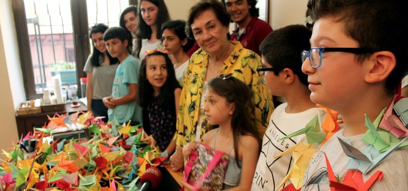 STUDENTS MAKE ORIGAMI CRANES FOR WORLD PEACE