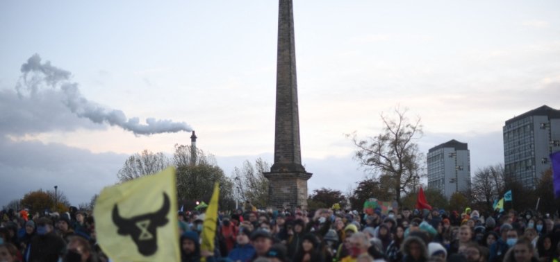 TENS OF THOUSANDS MARCH IN GLASGOW FOR CLIMATE CHANGE ACTION, SCOTTISH INDEPENDENCE
