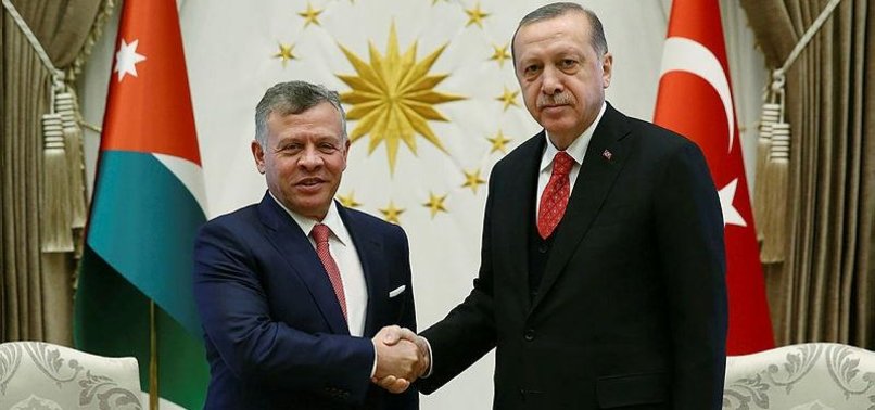 TURKISH PRESIDENT RECEIVES JORDANIAN KING IN ANKARA