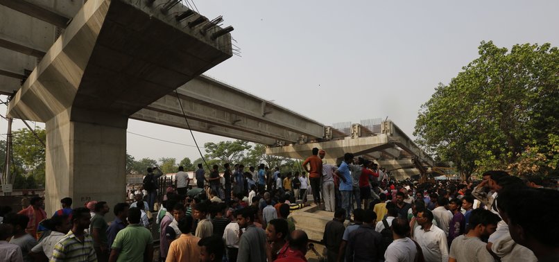 18 KILLED AFTER HIGHWAY OVERPASS COLLAPSES OVER CROWD IN INDIA