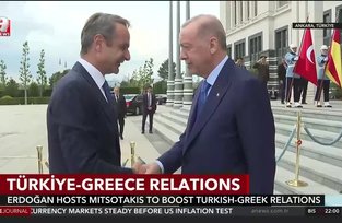 Turkish President Erdoğan welcomes Greek PM Mitsotakis in Ankara