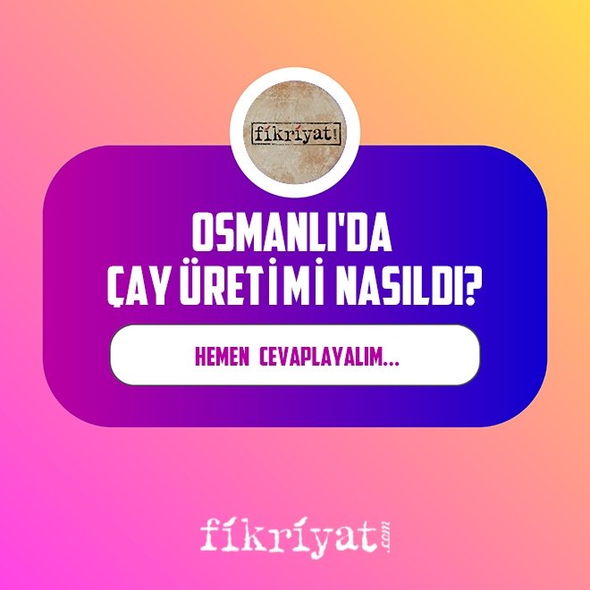 Soru: Osmanlı’da çay üretimi nasıldı?