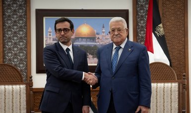 Palestinian president, French foreign minister discuss developments in Gaza