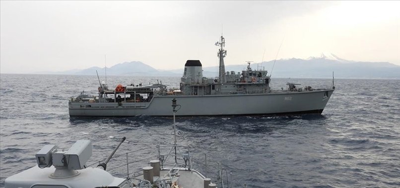 TURKISH, GREEK NAVAL FORCES COOPERATE IN AEGEAN SEA FOR NATO DRILL