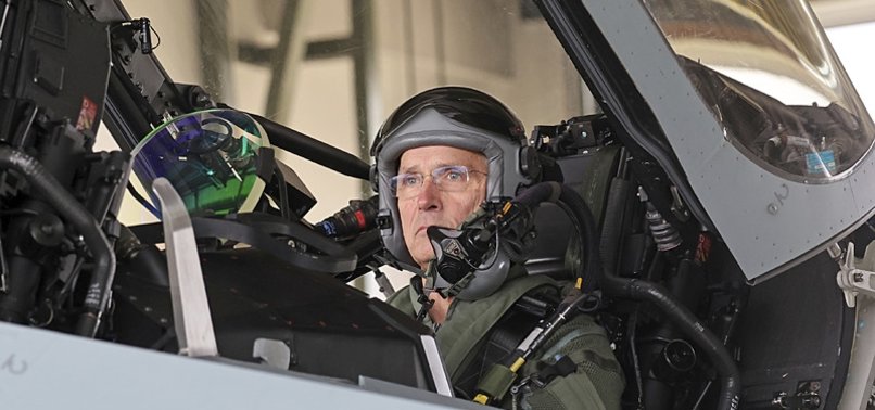 NATO CHIEF STOLTENBERG FLIES IN EUROFIGHTER JET DURING GERMANY VISIT