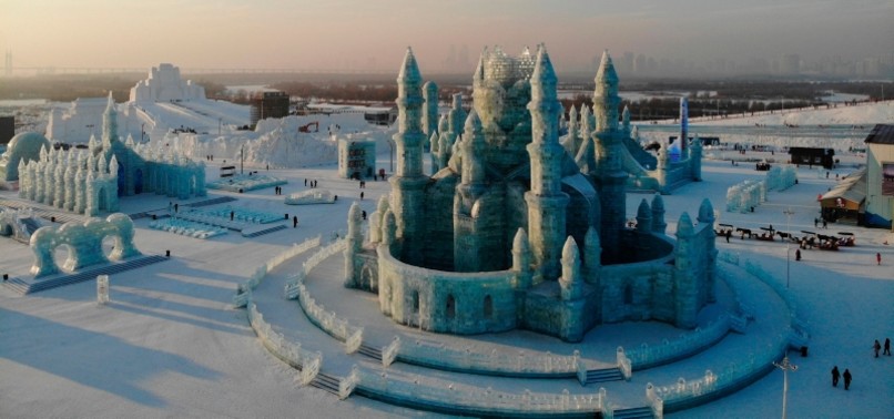 CHINAS NORTHERN CITY OF HARBIN HOSTS ONE OF THE WORLDS LARGEST ICE FESTIVALS
