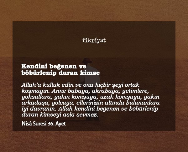 Kendini beğenen ve böbürlenip duran kimse