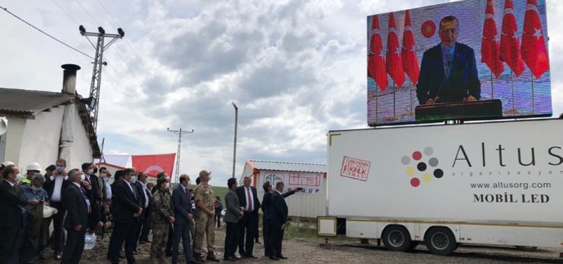 ERDOĞAN ATTENDS INAUGURAL CEREMONY FOR DAM IN KARS PROVINCE VIA VIDEO-CONFERENCE