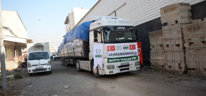 TURKISH AID GROUP IHH SENDS TRUCKLOADS OF AID SUPPLIES TO NORTHWESTERN SYRIA