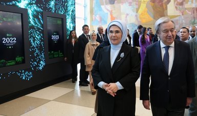 Turkish first lady meets UN chief in New York