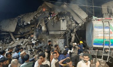 4 firefighters killed in blazing factory collapse in southern Pakistan