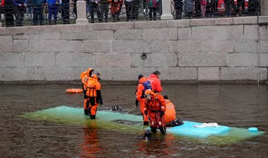 Three killed as bus crashes into river in Russia's St Petersburg