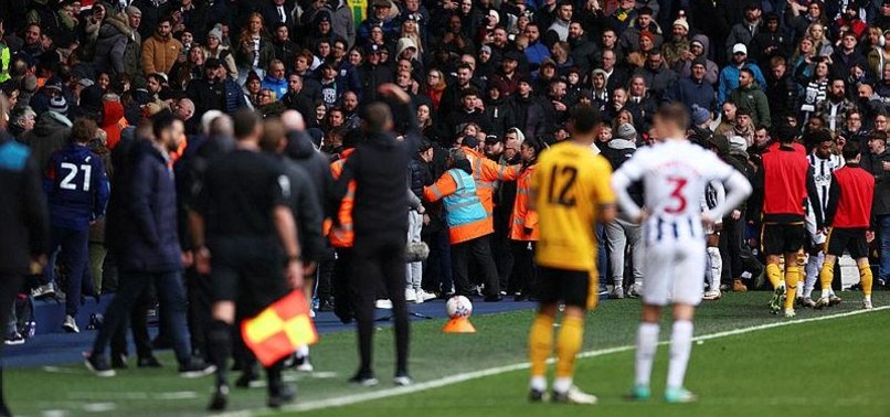 WEST BROMWICH V WOLVES INTERRUPTED AFTER SUPPORTERS CLASH