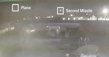 New footage shows Iranian missiles hitting Ukraine plane