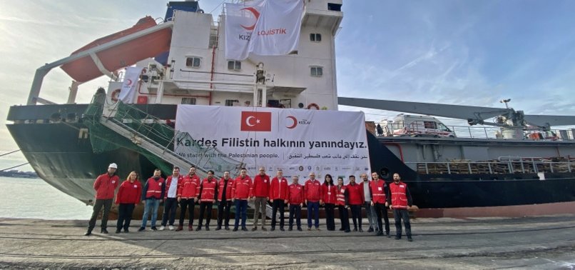 3RD TURKISH RED CRESCENT SHIP CARRYING HUMANITARIAN AID SETS SAIL FOR GAZA