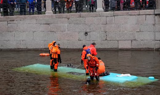 Three killed as bus crashes into river in Russia’s St Petersburg