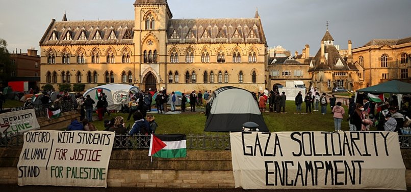 STUDENTS AT 3 UNIVERSITIES IN UK SET UP ENCAMPMENTS FOR GAZA