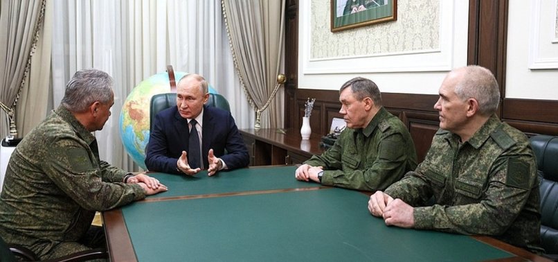 RUSSIAS PUTIN MEETS MILITARY TOP BRASS TO DISCUSS UKRAINE WAR