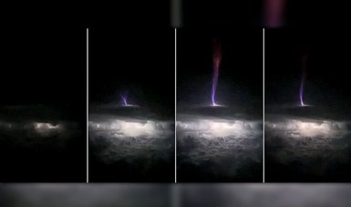 Rare lightning flashes towards sky, officials explain phenomenon