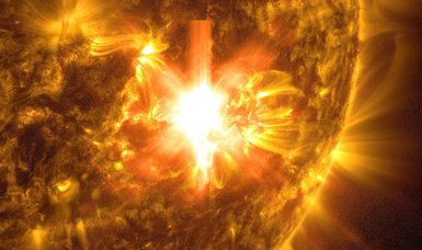 Four major eruptions on the Sun in a row