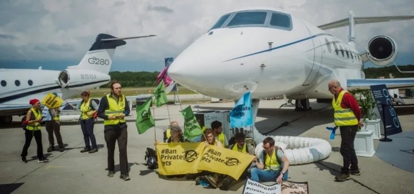 GREENPEACE ACTIVISTS DISRUPT AIR TRAFFIC AT GENEVA AIRPORT