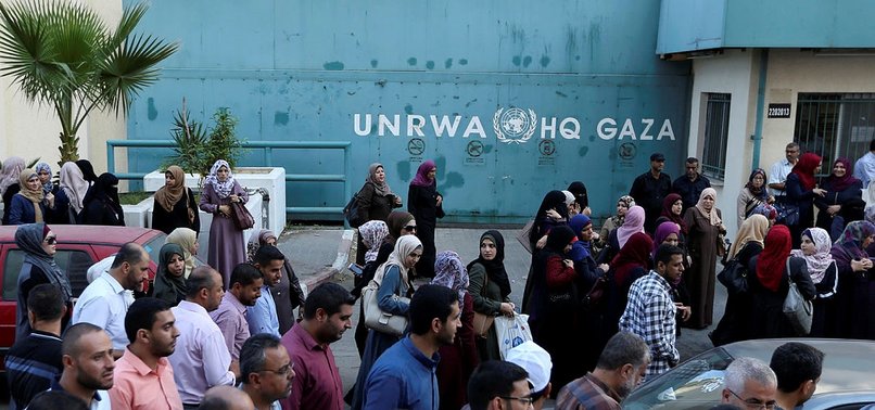 UNRWA EMPLOYEES IN GAZA STRIP PROTEST DOWNSIZING PLANS