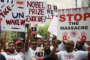 New York’ta Arakan protestosu
