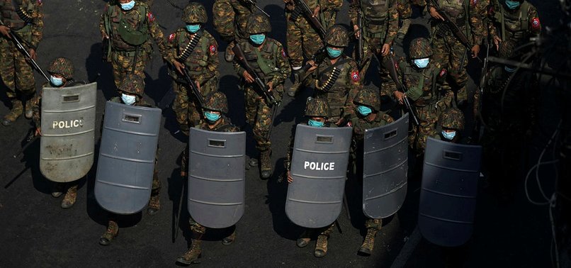 MYANMAR POLICE FIRE STUN GRENADES AS SOUTHEAST ASIAN MINISTERS AIM FOR TALKS